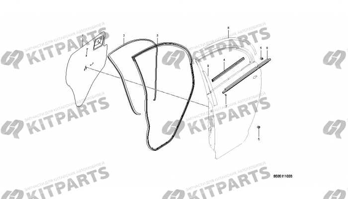 Уплотнитель задней двери Lifan Solano 2