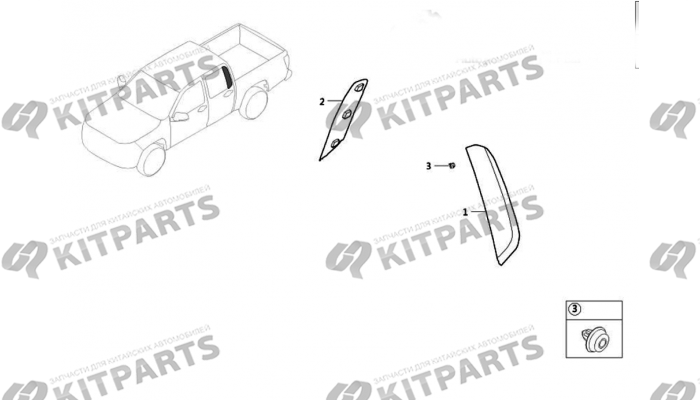 Наружные трим  панели Haval Wingle 7