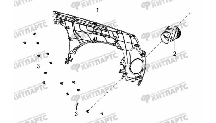 Накладка панели приборов верхняя левая Great Wall Hover H3 New