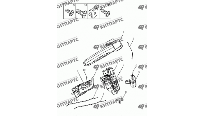 Замок двери задней Geely Emgrand (EC7)